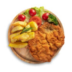 Meniu șnițel de porc cu cartofi copți 400g